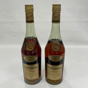 〇【6858】未開栓 Hennessy ヘネシー VSOP ファインシャンパーニュ スリムボトル ブランデー 700ml 40%　2本セット