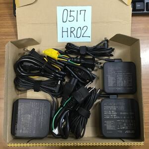 (0517HR02) free shipping / used /ASUSe chair -s/ADP-65GD B*ADP-65GD D*PA-1650-78/19V/3.42A/ original AC adapter 3 piece set 