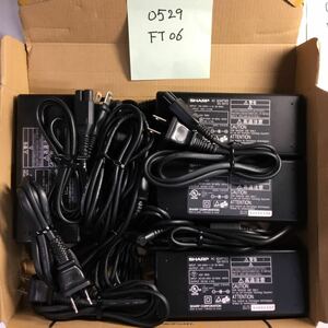 (0529FT06) free shipping / used /SHARP sharp /EA-SV1V/19V/4.74A/ original AC adapter 4 piece set 