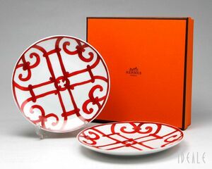 エルメス HERMES ガダルキヴィール レッド 11412 BBプレート ペア No.5 新生活応援