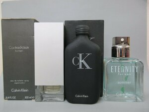 Calvin Klein カルバンクライン 3点セット エタニティ フォーメン サマー CK CONTRADICTION 各100ml 残量約6割～ほぼ満タン