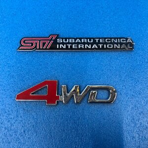 [24P02041F3] STI エンブレム アルミプレート 4WD エンブレム セット