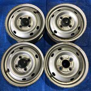 [24W00571K] Subaru Sambar Genuine スチールWheels 12×4B+45 12Inch PCD100/4H 4本set