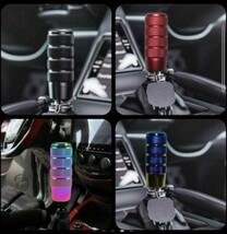 大人気♪ 送料無料！ シフトノブ アルミ削り出し ガンメタ(グレー)カラー ヘビー ドリ車 スタンス ヘラフラ カスタム JDM トラック ダンプ_画像6