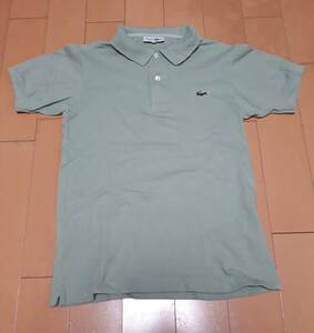 【中古美品】ラコステ ポロシャツ LACOSTE POLO 日本製　サイズ２　Sサイズ　ミント　グリーン