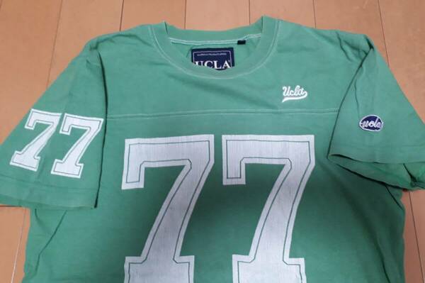 【中古】UCLA フットボール Tシャツ BEAMS 表示S サイズ （実寸 Mサイズ相当）