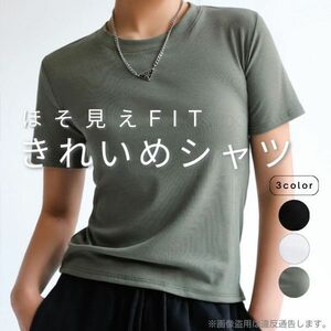 トップス レディース カットソー 半袖 Tシャツ アッシュグリーン #0296