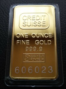  Switzerland serial number large coin memory gold coin gold coin CREDIT SUISSE in goto collection storage case attaching 