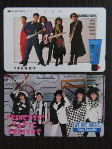  telephone card unused *BARBEE BOYS/ Princess Princess SONY 50 frequency ×2 sheets (Y1000)