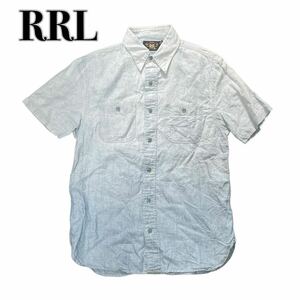 RRL RR L Ralf поток Len рубашка с коротким рукавом Denim 170/92A M б/у одежда 
