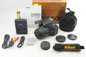 ■ほぼ新品■ Nikon ニコン D5500＋AF-S DX NIKKOR 18-55mm F3.5-5.6 G《S数 8467回》　#1117AB