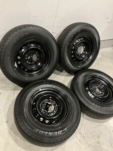 美品　新車外し ダンロップ　SP175 195/80r15ハイエース 23年式ハイエース　キャラバン　スチールホイール流用　送料無料！