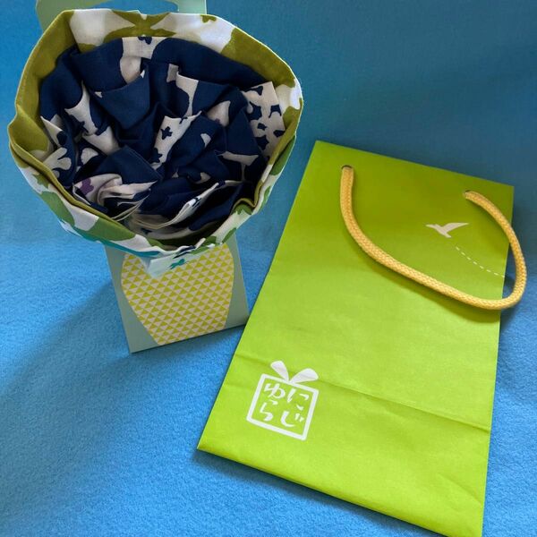 日本製　手ぬぐい花の贈り物　ギフトバッグ付き