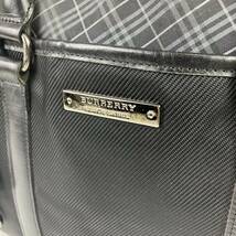  【美品×定価15万円】BURBERRY BLACK LABEL バーバリー ブラックレーベル ビジネスバッグ トートバッグ 鞄 A4 本革 ナイロンレザー　黒_画像2