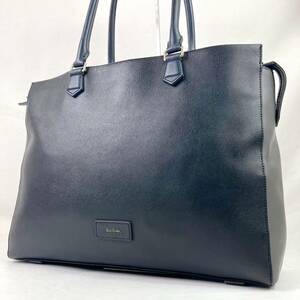 1 jpy [ present × ultimate beautiful goods ]Paul Smith Paul Smith safia-nobai color business bag briefcase tote bag leather original leather A4 men's black 