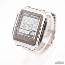 良品★S20 CASIO カシオ WV-59J WORLD TIME WAVE CEPTOR 電波時計 MULTI BAND5 動作確認済 バックライト点灯確認済 マルチバンド 腕時計_画像2