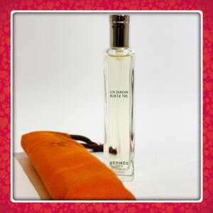 ①HERMES エルメス ★ナイルの庭 オードトワレ 15ml 新品 ★un jardin sur le nil ★保存袋付き