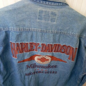 ハーレーダビッドソン （HARLEY DAVIDSON ）古着　デニムジャケット　現状品　Mサイズ