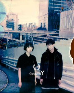 Ground Y グラウンドワイ (Yohji Yamamoto ヨウジヤマモト) × FRED PERRY フレッドペリー ポロシャツ　黒