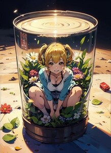 [15246], すーぱーぽちゃ子, A4 アート ポスター イラスト 同人 美少女 ファンアート アニメ