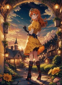 [14658], ローラ姫, A4 アート ポスター イラスト 同人 美少女 ファンアート アニメ