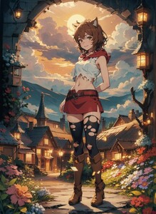 [14639], リリルカ・アーデ, A4 アート ポスター イラスト 同人 美少女 ファンアート アニメ