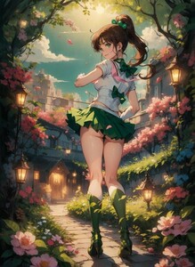 [14619], セーラージュピター 木野まこと, A4 アート ポスター イラスト 同人 美少女 ファンアート アニメ