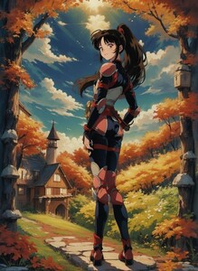 [14763], 珊瑚, A4 アート ポスター イラスト 同人 美少女 ファンアート アニメ