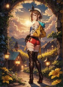 [14715], ライザリン・シュタウト, A4 アート ポスター イラスト 同人 美少女 ファンアート アニメ