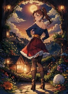 [14819], ジェシカ, A4 アート ポスター イラスト 同人 美少女 ファンアート アニメ