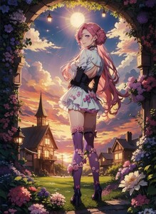 [14605], ユーフェミア・リ・ブリタニア, A4 アート ポスター イラスト 同人 美少女 ファンアート アニメ