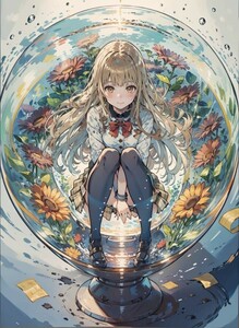 [15049], 椎名真昼, A4 アート ポスター イラスト 同人 美少女 ファンアート アニメ