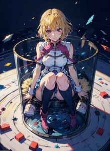 [15338], ステラ・ルーシェ , A4 アート ポスター イラスト 同人 美少女 ファンアート アニメ