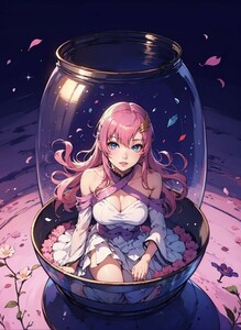 [15334], ラクス・クライン, A4 アート ポスター イラスト 同人 美少女 ファンアート アニメ