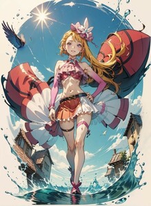 [15928], キュアバタフライ, A4 アート ポスター イラスト 同人 美少女 ファンアート アニメ