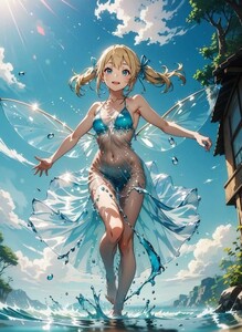 [15736], 甘城ブリリアントパーク, シルフィー, A4 アート ポスター イラスト 同人 美少女 ファンアート アニメ