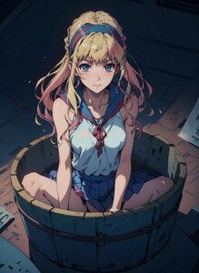 [14934], シェリル・ノーム, A4 アート ポスター イラスト 同人 美少女 ファンアート アニメ