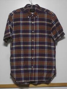 BEAMS+ Beams plus Indian ma gong s short sleeves check shirt made in Japan size M