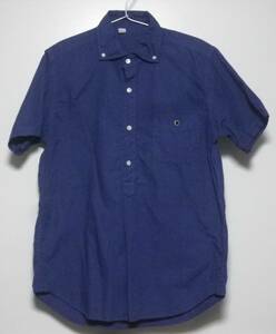 Ｂａｒｎｓ　Ｏｕｔｆｉｔｔｅｒｓ　プルオーバー半袖シャツ　ネイビー　日本製　サイズ１