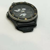 A)SEIKO/セイコー 腕時計 ALBA/アルバ ミッキーデザイン Y481-017A ダイバータイプ クォーツ QZ 3針 ラウンド ミッキー 黒文字盤 E1603_画像7