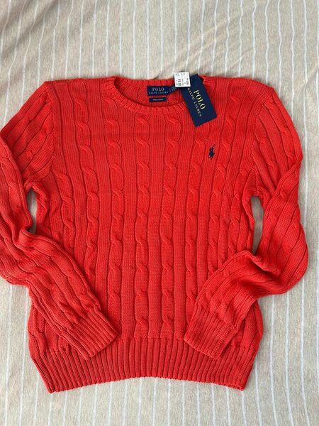 ラルフローレン クルーネックニット オレンジ コットン ラルフローレン ニット RALPH Ralph ポロ Polo POLO