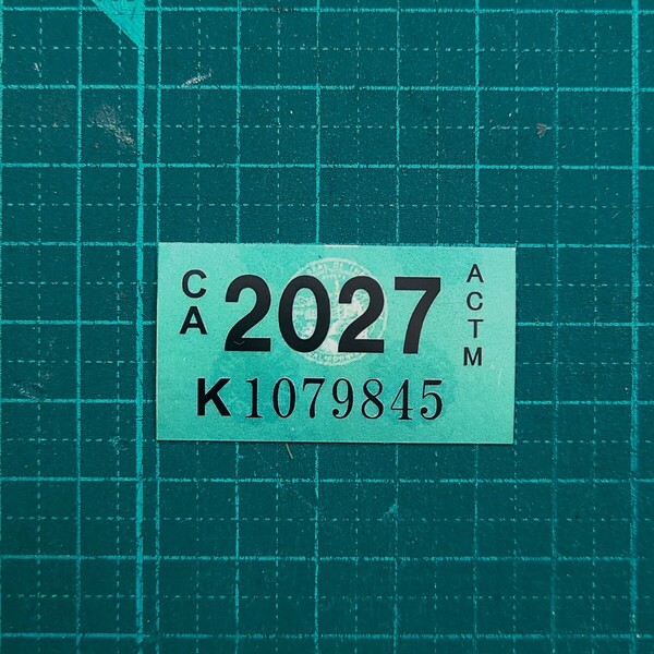 カリフォルニア レジストレーション ステッカー シール 2025 2026 2027 レプリカ 車検 USDM JDM 27-1