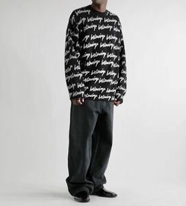 BALENCIAGA script knit ニット 総柄