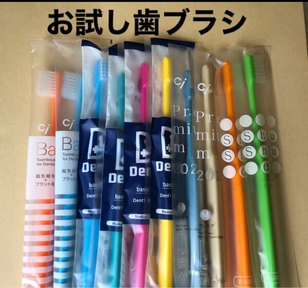 お試し価格　歯科専売歯ブラシ4種類10本