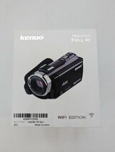 動作品 kenuo HDV-524KM 4Kデジタルビデオカメラ フルハイビジョン Ultra-HD WIFI EDITION ブラック BLACK 黒 DIGITAL VIDEO CAMERA_画像1