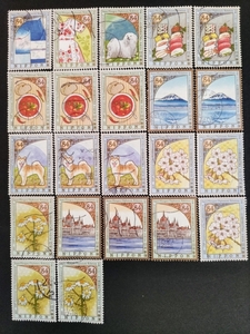 使用済み切手　「２０１９日本ハンガリー外交関係樹立１５０周年」　１０種完　２２枚