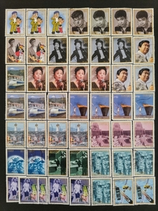 使用済み切手　「戦後５０年メモリアル」　１５種完　５０枚