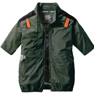 ★未開封 2024年 バートル BURTLE エアークラフト 空調服 AC2006 ミルスグリーン XXL 半袖 ブルゾン 作業服 服のみ 領収OK w0503-8