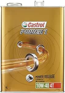 カストロール(Castrol) エンジンオイル POWER1 4T 10W-40 4L 二輪車4サイクルエンジン用部分合成油 MA