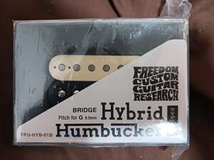 【新品】 Freedom Custom Guitar Research Hybrid Humbucker Type I Pitch for G Bridge Zebra